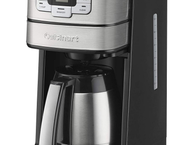 Machine à café automatique de 10 tasses de Cuisinart avec infusion et moulin intégré